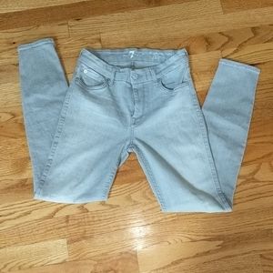 7FAM The High Waist Cropped Skinny Jeans